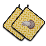 Caroline'S Treasures Rotkappe Mushroom On Basketweave Decorated Pot Holder, 7.5Hx7.5W, Multicolor