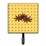 Caroline'S Treasures Star Anise On Basketweave Wall Hook, Small, Multicolor