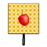 Caroline'S Treasures Whole Apple On Basketweave Wall Hook, Small, Multicolor
