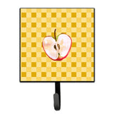 Caroline'S Treasures Half Apple On Basketweave Wall Hook, Small, Multicolor