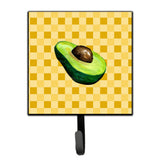 Caroline'S Treasures Sliced Avacado On Basketweave Wall Hook, Small, Multicolor