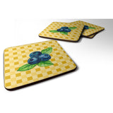 Caroline'S Treasures Blueberries On Basketweave Decorative Coasters, 3.5, Multicolor