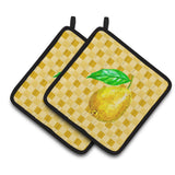 Caroline'S Treasures Guava On Basketweave Decorated Pot Holder, 7.5Hx7.5W, Multicolor