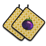 Caroline'S Treasures Mangosteen On Basketweave Decorated Pot Holder, 7.5Hx7.5W, Multicolor