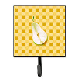 Caroline'S Treasures Sliced Pear On Basketweave Wall Hook, Small, Multicolor
