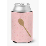 Caroline'S Treasures Wooden Spoon Pink Decorative Can Hugger, Multicolor