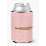 Caroline'S Treasures Rolling Pin Pink Decorative Can Hugger, Multicolor
