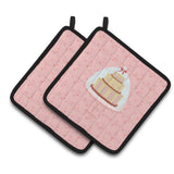 Caroline'S Treasures Cake 3 Tier Pink Decorated Pot Holder, 7.5Hx7.5W, Multicolor