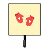 Caroline'S Treasures Oven Mitts On Yellow Wall Hook, Small, Multicolor