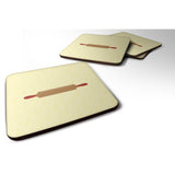 Caroline'S Treasures Rolling Pin On Yellow Decorative Coasters, 3.5, Multicolor