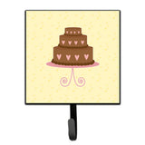 Caroline'S Treasures 3 Tier Heart Chocolate Cake On Yellow Wall Hook, Small, Multicolor