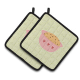 Caroline'S Treasures Cookie Dough On Green Decorated Pot Holder, 7.5Hx7.5W, Multicolor