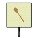 Caroline'S Treasures Wooden Spoon On Green Wall Hook, Small, Multicolor