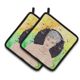 Caroline'S Treasures Libra Zodiac Sign Decorated Pot Holder, 7.5Hx7.5W, Multicolor