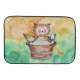 Caroline'S Treasures Owl Bathing Watercolor Dish Drying Mat, 14 X 21, Multicolor