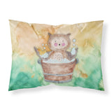 Caroline'S Treasures Owl Bathing Watercolor Printed, Polyester, 250 Thread Count, Envelope Closure Pillowcase, Standard, Multi