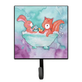 Caroline'S Treasures Rabbit And Squirrel Bathing Watercolor Wall Hook, Small, Multicolor