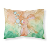 Caroline'S Treasures Rabbit And Bubbles Watercolor Pillowcase, Standard, Multicolor