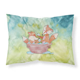 Caroline'S Treasures Foxes Bathing Watercolor Printed, Polyester, 250 Thread Count, Envelope Closure Pillowcase, Standard, Mul