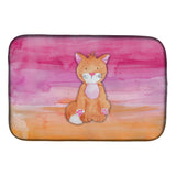 Caroline'S Treasures Orange Cat Watercolor Dish Drying Mat, 14 X 21, Multicolor