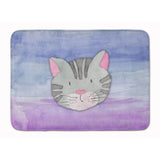 Caroline'S Treasures Cat Face Watercolor Floor Mat, 19H X 27W, Multicolor