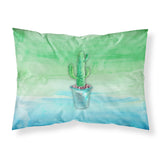 Caroline'S Treasures Cactus Teal And Green Watercolor Pillowcase, Standard, Multicolor