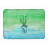 Caroline'S Treasures Cactus Teal And Green Watercolor Floor Mat, 19H X 27W, Multicolor