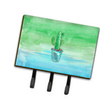 Caroline'S Treasures Cactus Teal And Green Watercolor Wall Hook, Triple, Multicolor