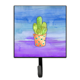 Caroline'S Treasures Cactus Blue And Purple Watercolor Wall Hook, Small, Multicolor