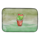 Caroline'S Treasures Cactus Green Watercolor Dish Drying Mat, 14 X 21, Multicolor
