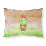 Caroline'S Treasures Cactus Green And Brown Watercolor Pillowcase, Standard, Multicolor