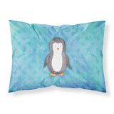 Caroline'S Treasures Polkadot Penguin Watercolor Printed, Polyester Envelope Closure Pillowcase, Standard, Multicolor,