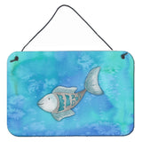 Caroline'S Treasures Blue Fish Watercolor Metal Print, 8H X 12W, Multicolor
