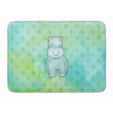 Caroline'S Treasures Polkadot Hippopotamus Watercolor Floor Mat, 19H X 27W, Multicolor