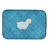 Caroline'S Treasures Polkadot Sheep Lamb Watercolor Dish Drying Mat, 14 X 21, Multicolor