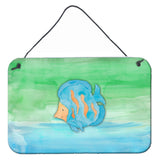 Caroline'S Treasures Blue Fish Watercolor Metal Print, 8 X 12, Multicolor
