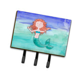 Caroline'S Treasures Ginger Mermaid Watercolor Wall Hook, Triple, Multicolor