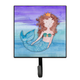 Caroline'S Treasures Brunette Mermaid Watercolor Wall Hook, Small, Multicolor