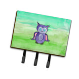 Caroline'S Treasures Purple Owl Watercolor Wall Hook, Triple, Multicolor