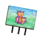Caroline'S Treasures Momma And Baby Owl Watercolor Wall Hook, Triple, Multicolor