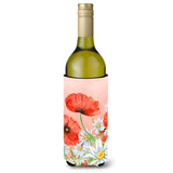 Caroline'S Treasures Bb7448Literk Poppies And Chamomiles Wine Bottle Hugger Cold-Beverage-Koozies, 750 Ml, Multicolor