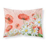 Poppies And Chamomiles Fabric Standard Pillowcase