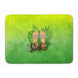 Caroline'S Treasures Aloha Flip Flops Machine Washable Memory Foam Mat Doormats, Multicolor