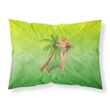 Hello Summer Lady In Swimsuit Fabric Standard Pillowcase