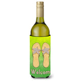 Caroline'S Treasures Bb7454Literk Flip Flops Welcome Wine Bottle Hugger Cold-Beverage-Koozies, 750 Ml, Multicolor