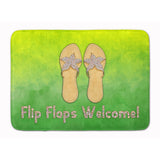 Caroline'S Treasures Flip Flops Welcome Machine Washable Memory Foam Mat Doormats, Multicolor