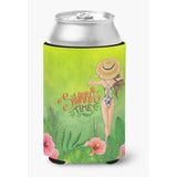 Caroline'S Treasures Bb7455Cc Summer Time Lady In Swimsuit Can Or Bottle Hugger Cold-Beverage-Koozies, Multicolor