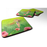 Caroline'S Treasures Bb7455Fc Summer Time Lady In Swimsuit Foam Set Of 4 Coasters, Multicolor