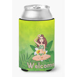 Caroline'S Treasures Bb7457Cc Welcome Lady In Bikini Summer Can Or Bottle Hugger Cold-Beverage-Koozies, Multicolor
