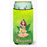 Caroline'S Treasures Bb7457Tbc Welcome Lady In Bikini Summer Tall Boy Hugger Cold-Beverage-Koozies, Multicolor